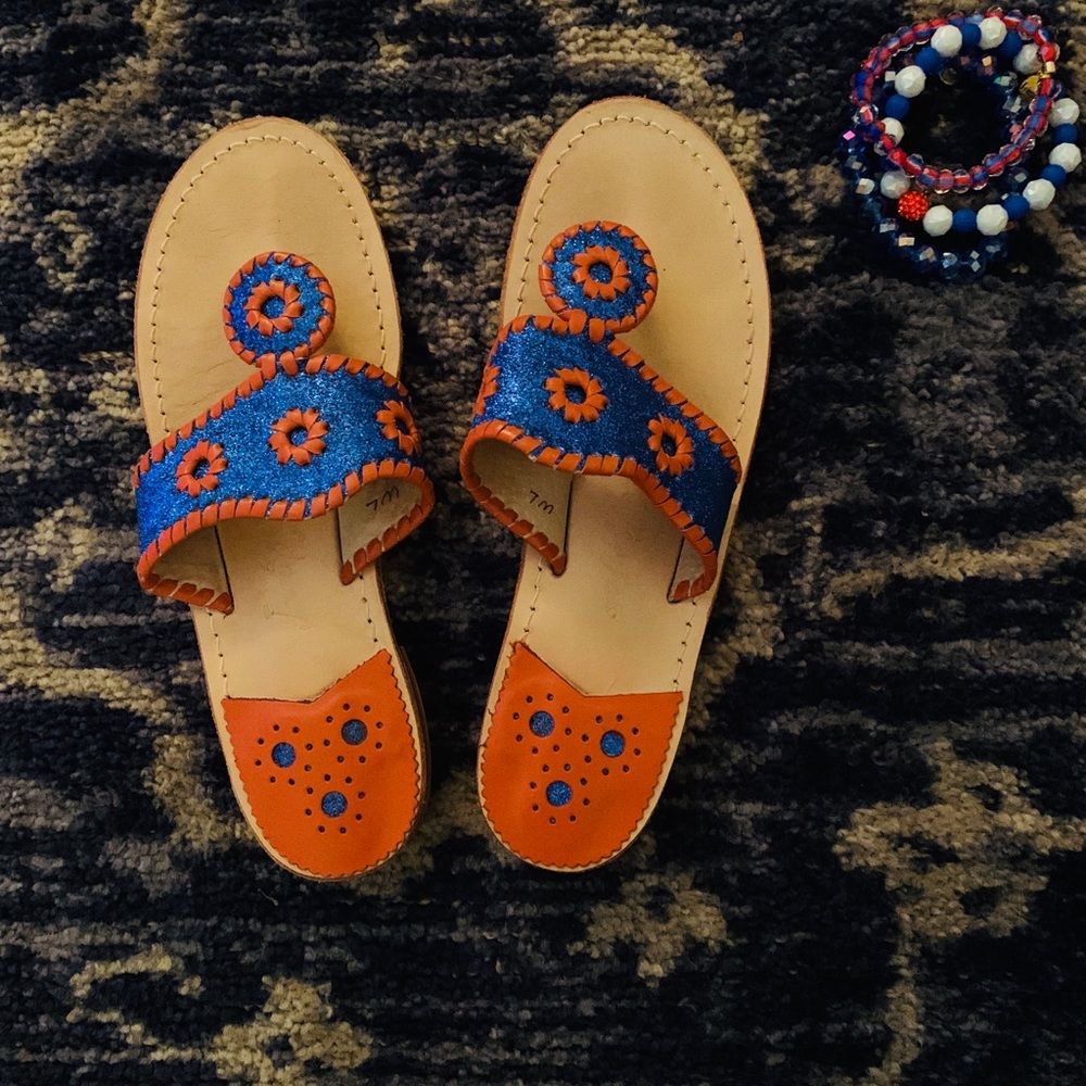GLITTER Jack Rogers 🧡💙